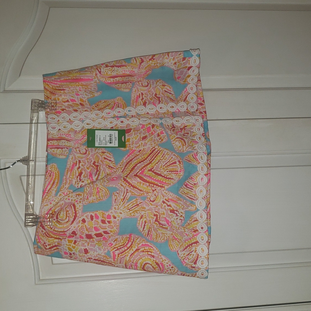 NWT Lilly Pulitzer Size 12 Lenore Skort Breakwater Blue Tini Bikini